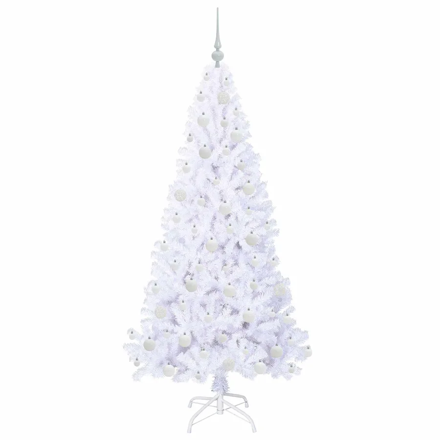 Sapin de Noël artificiel avec 300 LED Blanc 180 cm PVC et Acier - 4