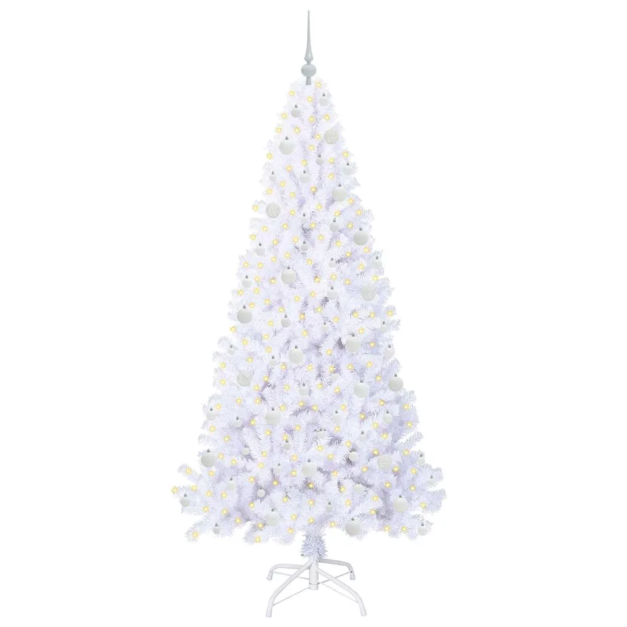 Sapin de Noël artificiel avec 300 LED Blanc 210 cm PVC et Acier - 3
