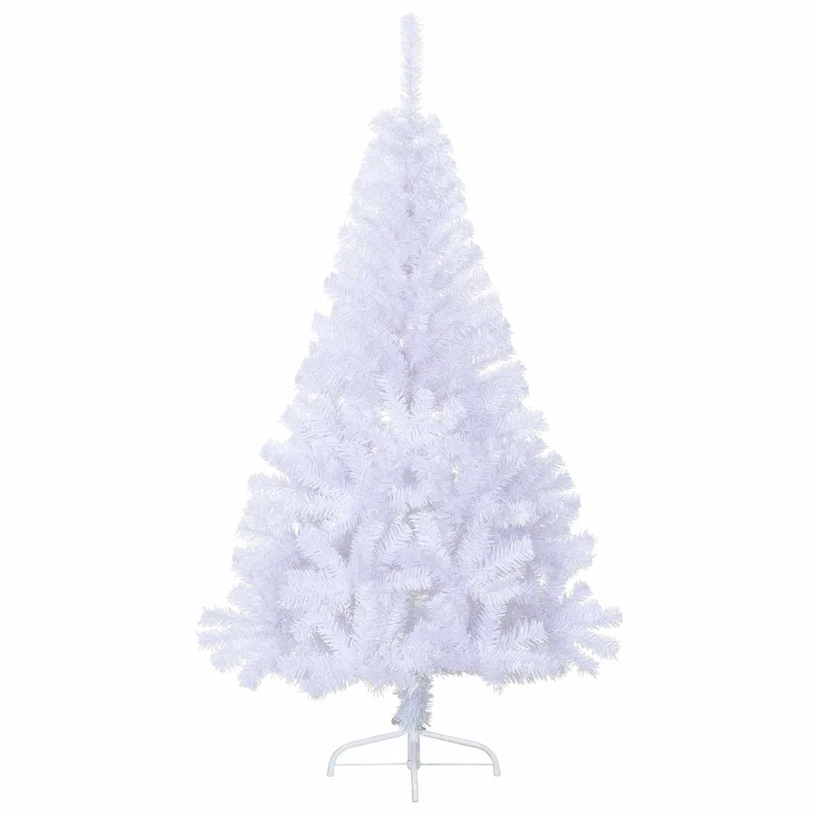 Sapin de Noël artificiel avec 150 LED Blanc 150 cm PVC et Acier - 5