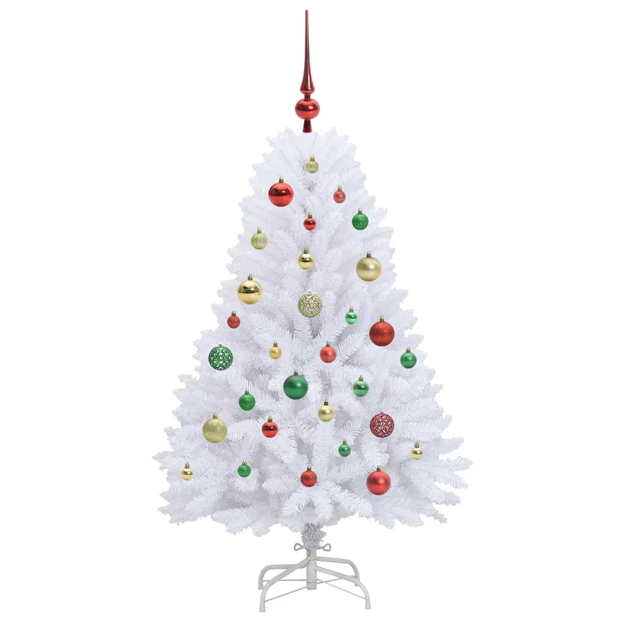 Sapin de Noël Artificiel à Branches Articulées Blanc 120 cm - 5