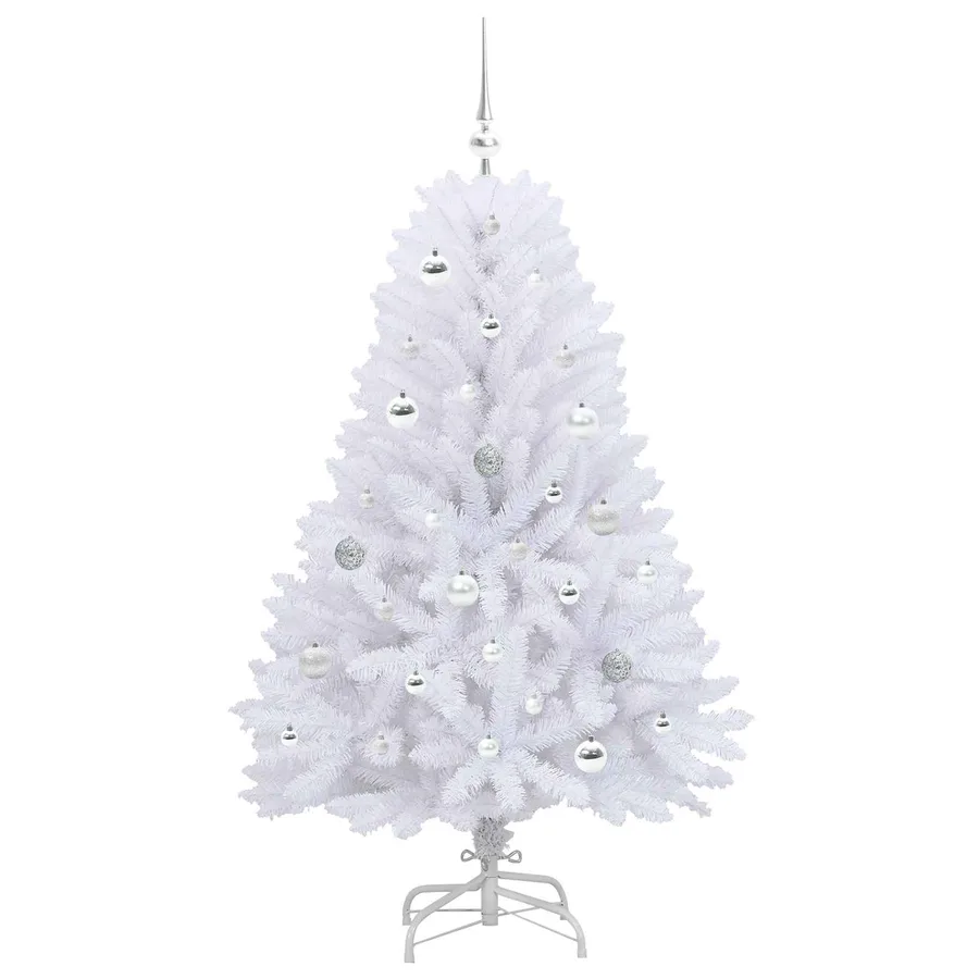 Sapin de Noël Artificiel à Branches Articulées Blanc 150 cm - 4