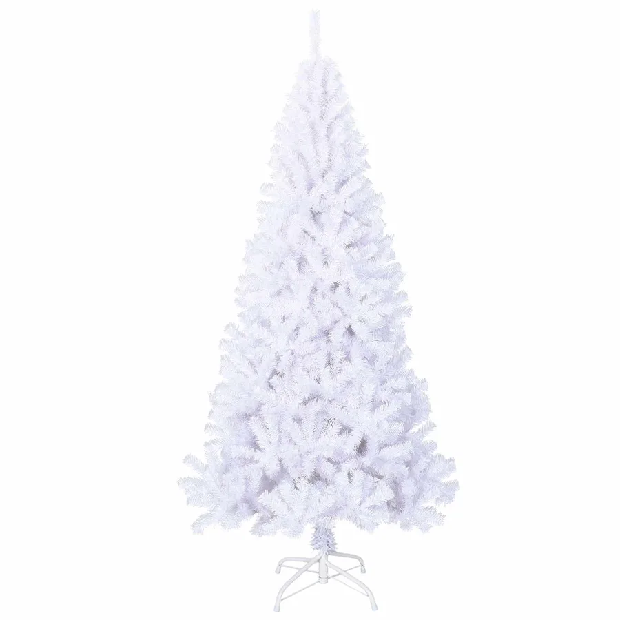 Sapin de Noël artificiel avec 300 LED Blanc 180 cm PVC et Acier - 5