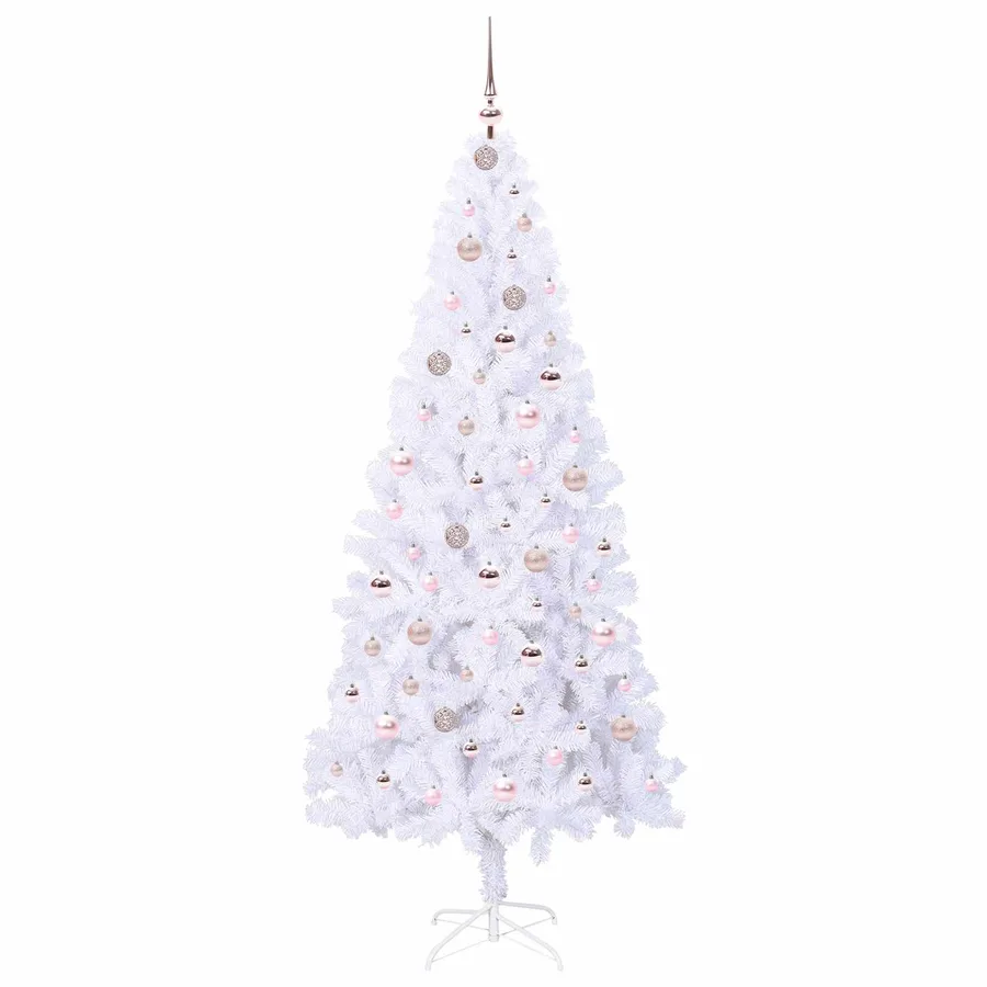 Sapin de Noël artificiel avec 300 LED Blanc 210 cm PVC et Acier - 4