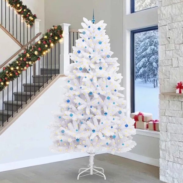 Sapin de Noël Artificiel à Branches Articulées Blanc 300 cm