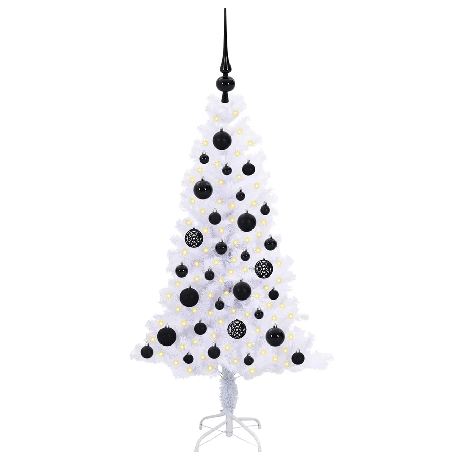 Sapin de Noël artificiel avec 150 LED Blanc 120 cm PVC et Acier - 3