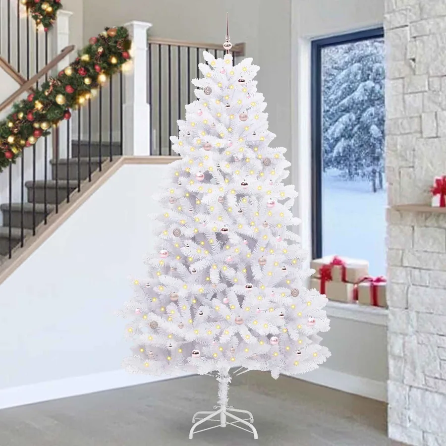 Sapin de Noël Artificiel à Branches Articulées Blanc 270 cm