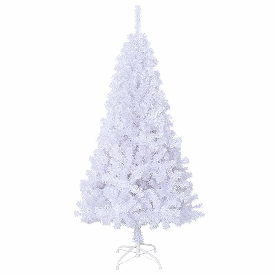 Sapin de Noël artificiel avec 150 LED Blanc 120 cm PVC et Acier - 5