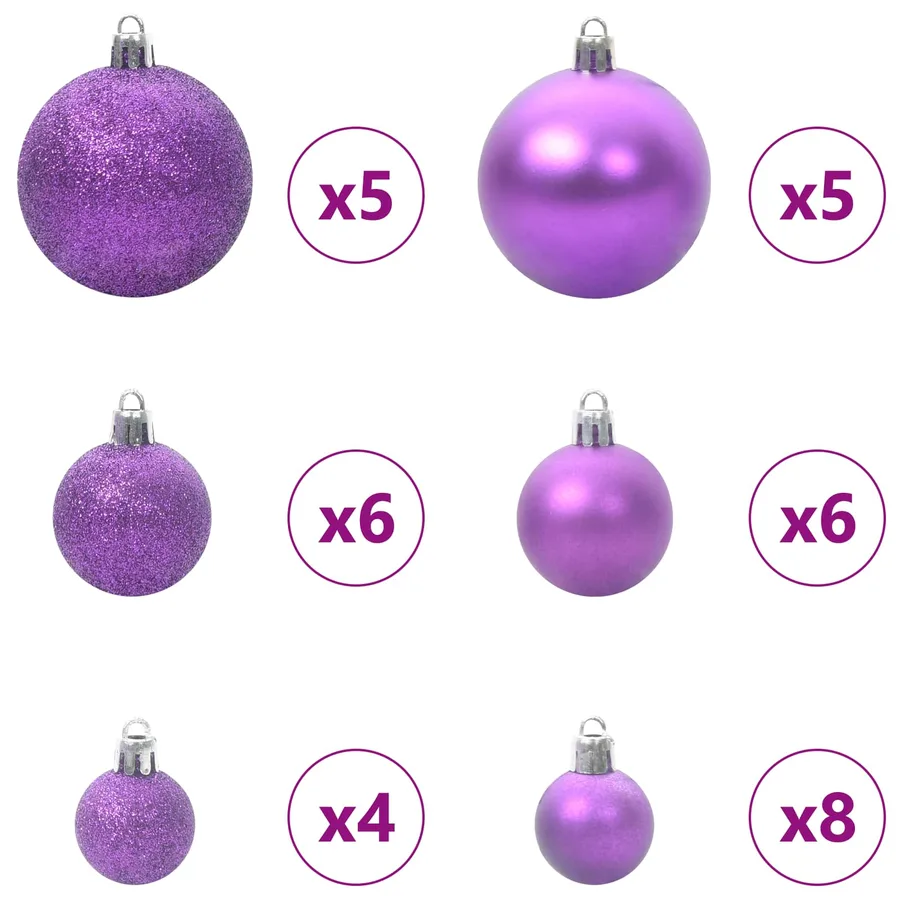 Sapin de Noël artificiel avec 150 LED Blanc 150 cm PVC et Acier - 7