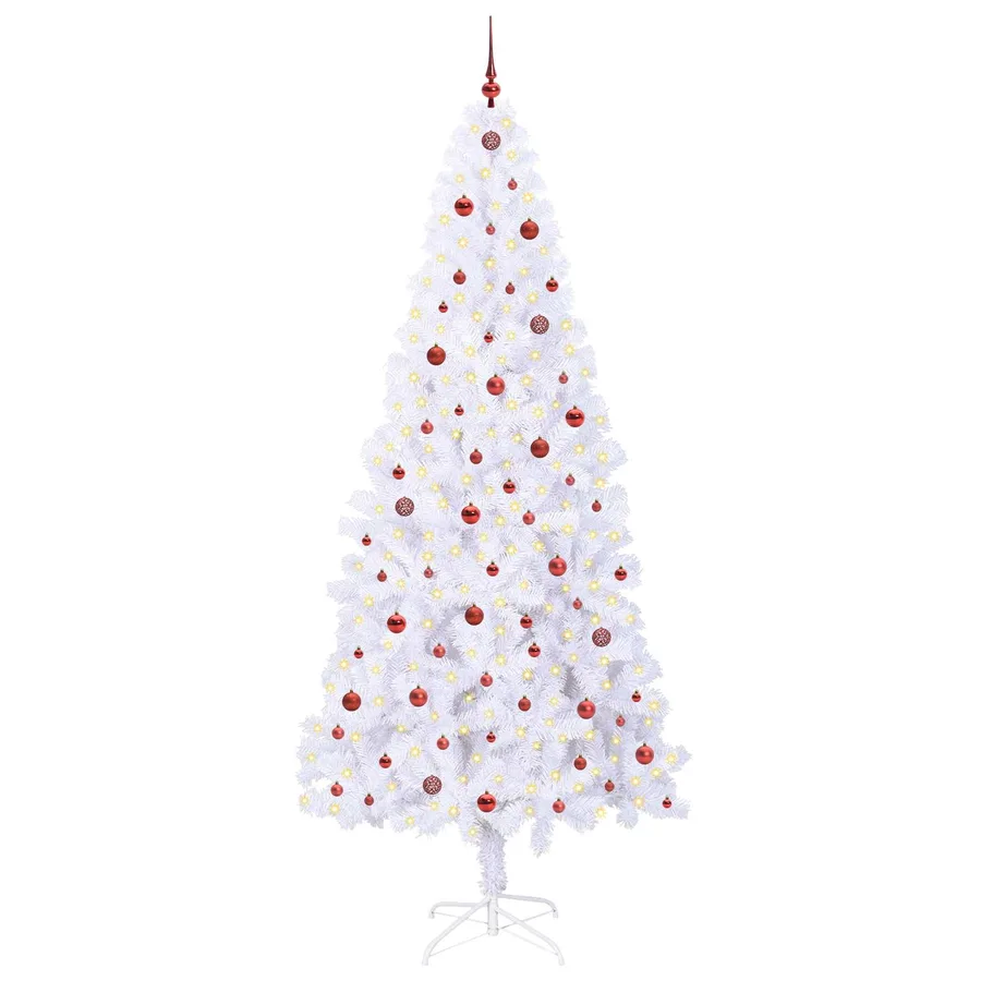 Sapin de Noël artificiel avec 300 LED Blanc 240 cm PVC et Acier - 3