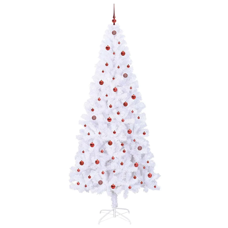 Sapin de Noël artificiel avec 300 LED Blanc 240 cm PVC et Acier - 4