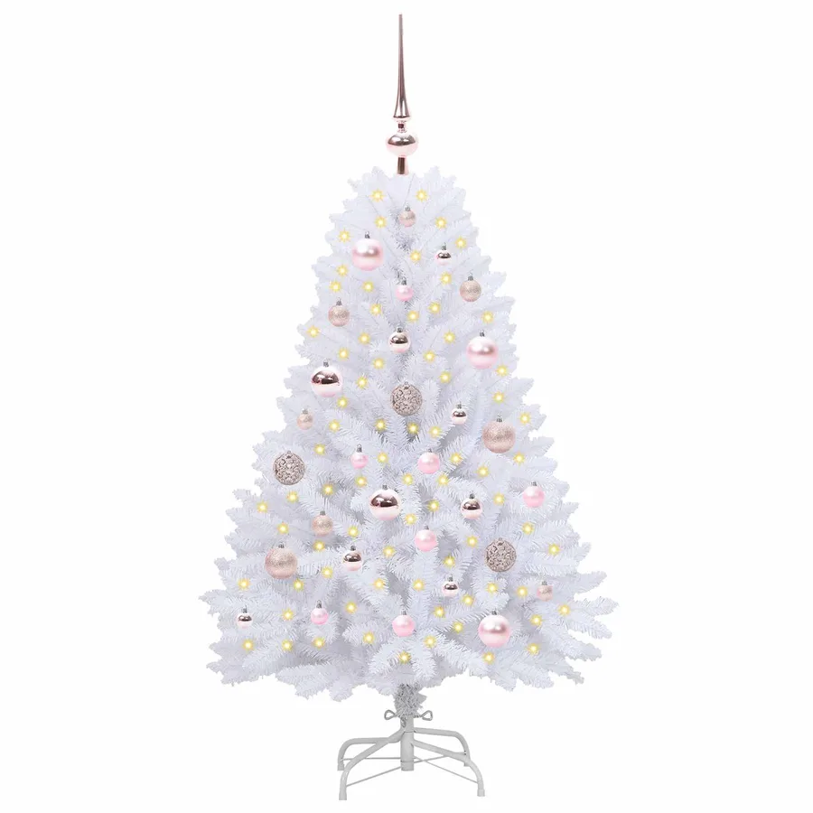 Sapin de Noël Artificiel à Branches Articulées Blanc 120 cm - 3