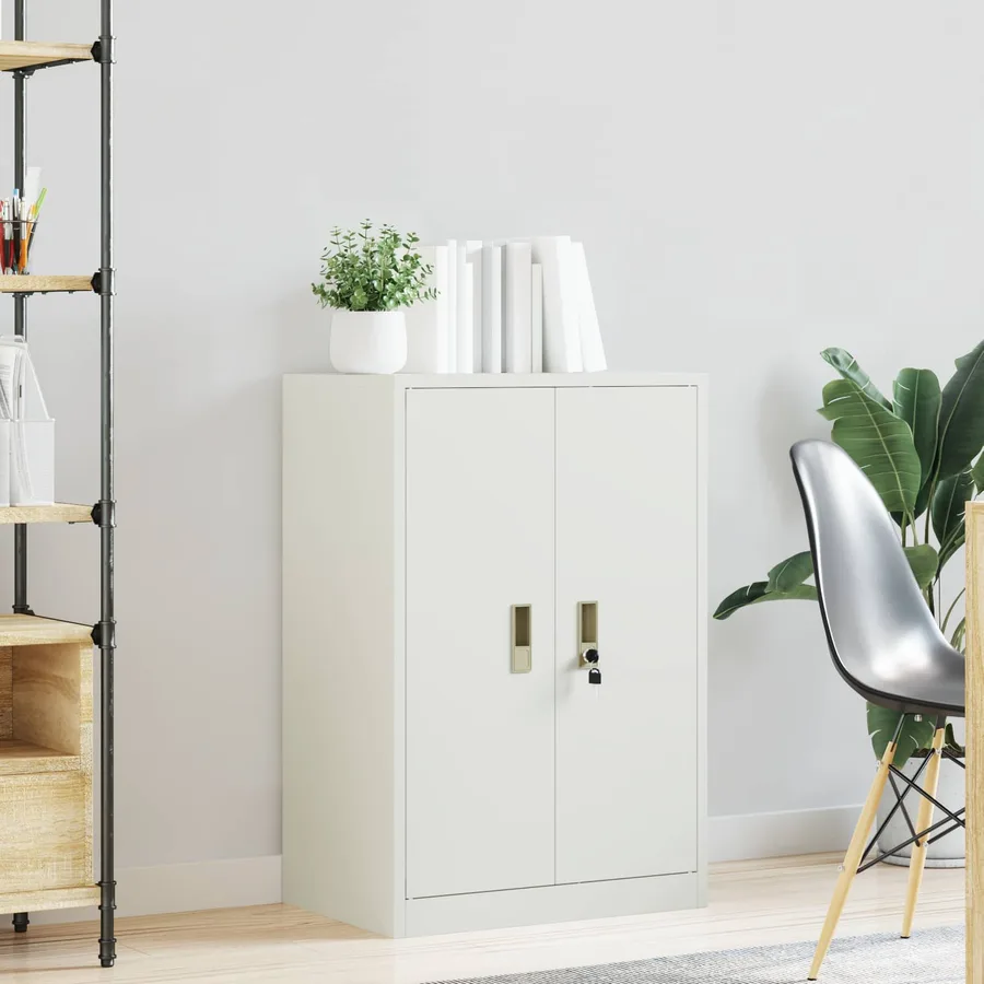 Armoire de rangement Blanc 60 x 40 x 90 cm Acier - 4