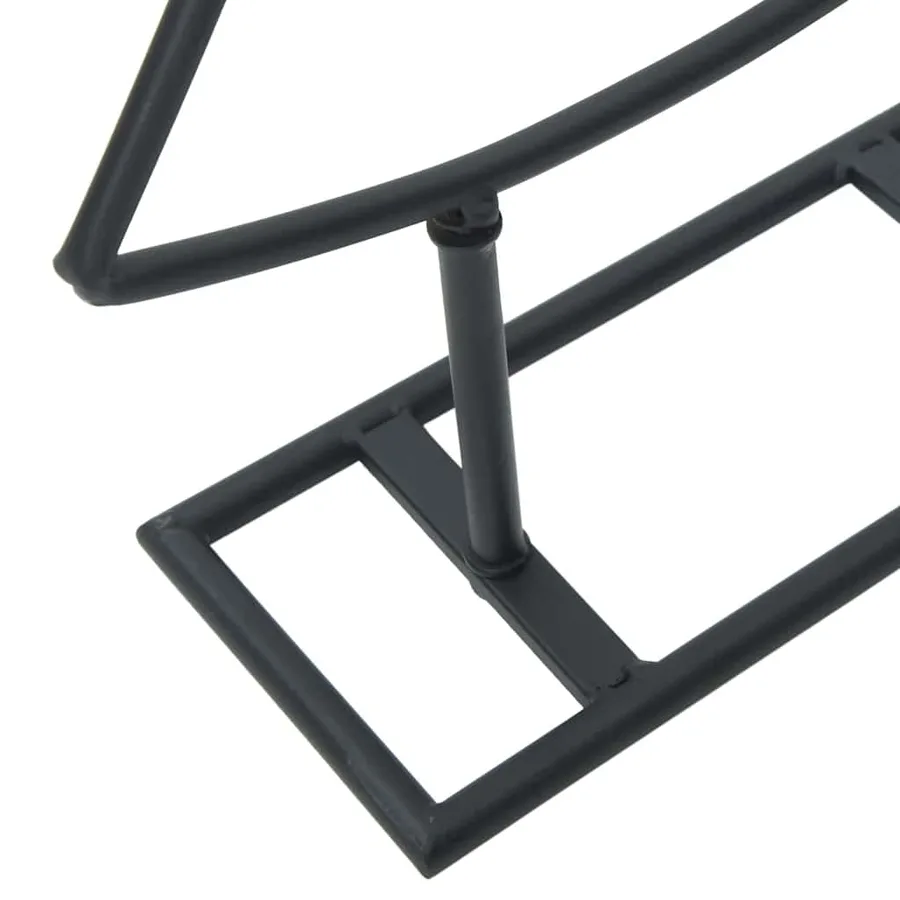 Arbre de Noël en métal avec support Noir 60 cm Acier - 8