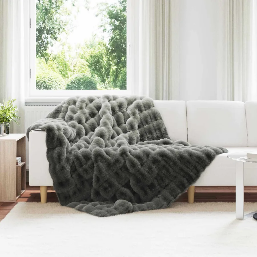 Couverture antidérapante en fausse de lapin Olite 4 pcs