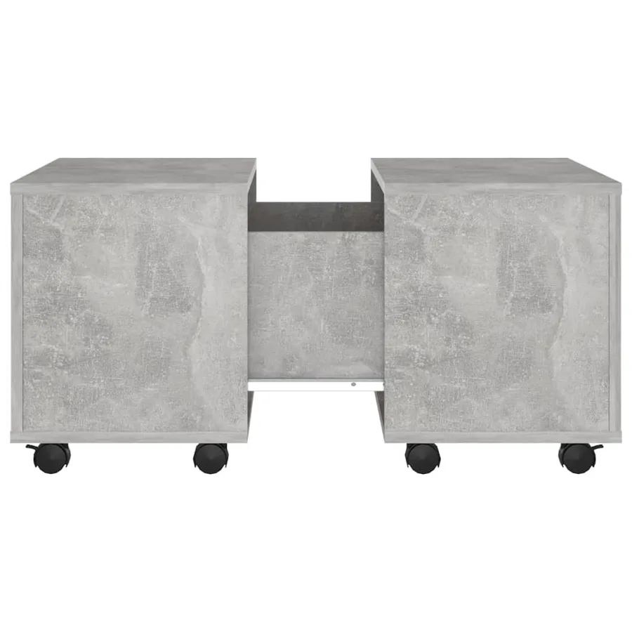 Table basse gris béton 60x60x38 cm bois d'ingénierie - 6