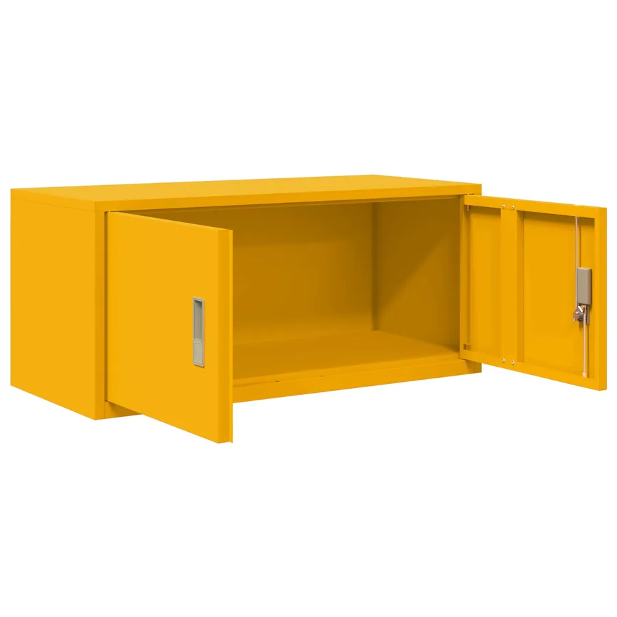 Armoire de rangement Jaune moutarde 90 x 40 x 40 cm Acier - 5