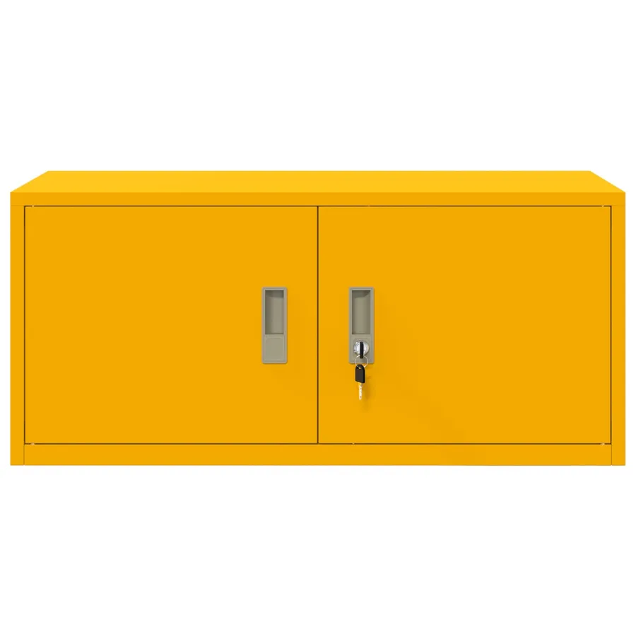 Armoire de rangement Jaune moutarde 90 x 40 x 40 cm Acier - 6