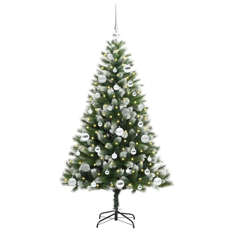 Sapin de Noël artificiel à charnière avec neige en flocons - 3