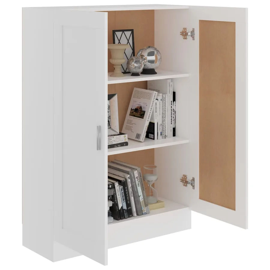 Bibliothèque Blanc 82,5x30,5x115 cm Bois d'ingénierie - 7