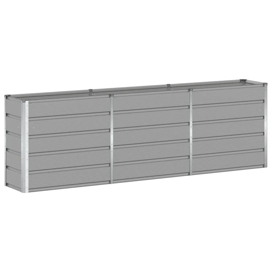 Jardinière Gris clair 240 x 40 x 75 cm Acier - 2