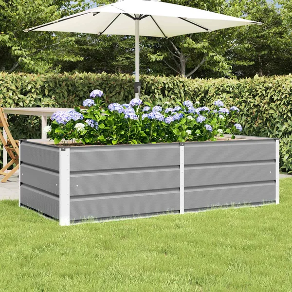 Jardinière Gris clair 160 x 80 x 45 cm Acier
