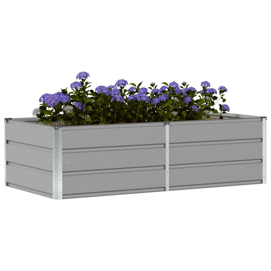 Jardinière Gris clair 160 x 80 x 45 cm Acier - 3