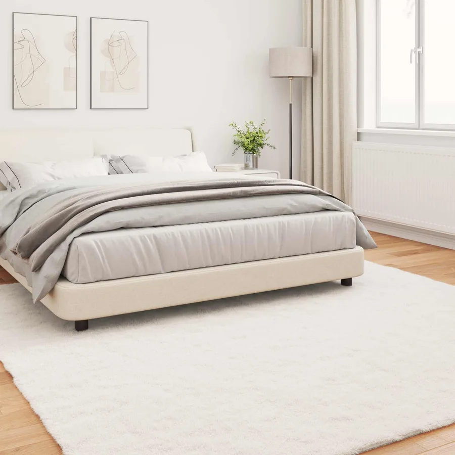 Tapis antidérapant en fausse de lapin OLITE Crème 240 x 240 cm - 4