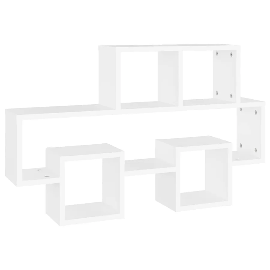 Étagère murale forme d'auto Blanc 82x15x51 cm Bois d’ingénierie - 2