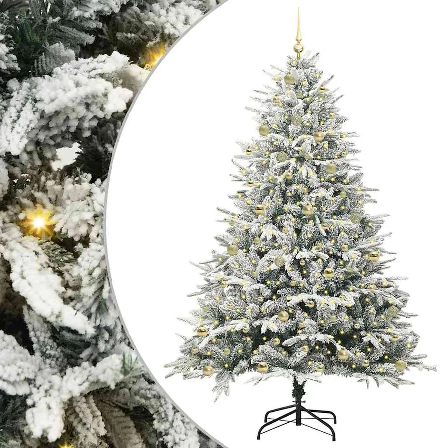 Arbre de Noël artificiel pré-éclairé avec ensemble de boules - 2