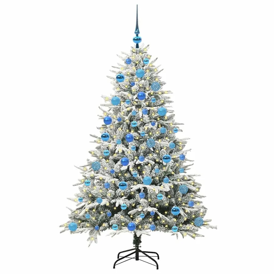 Arbre de Noël artificiel pré-éclairé avec ensemble de boules - 3