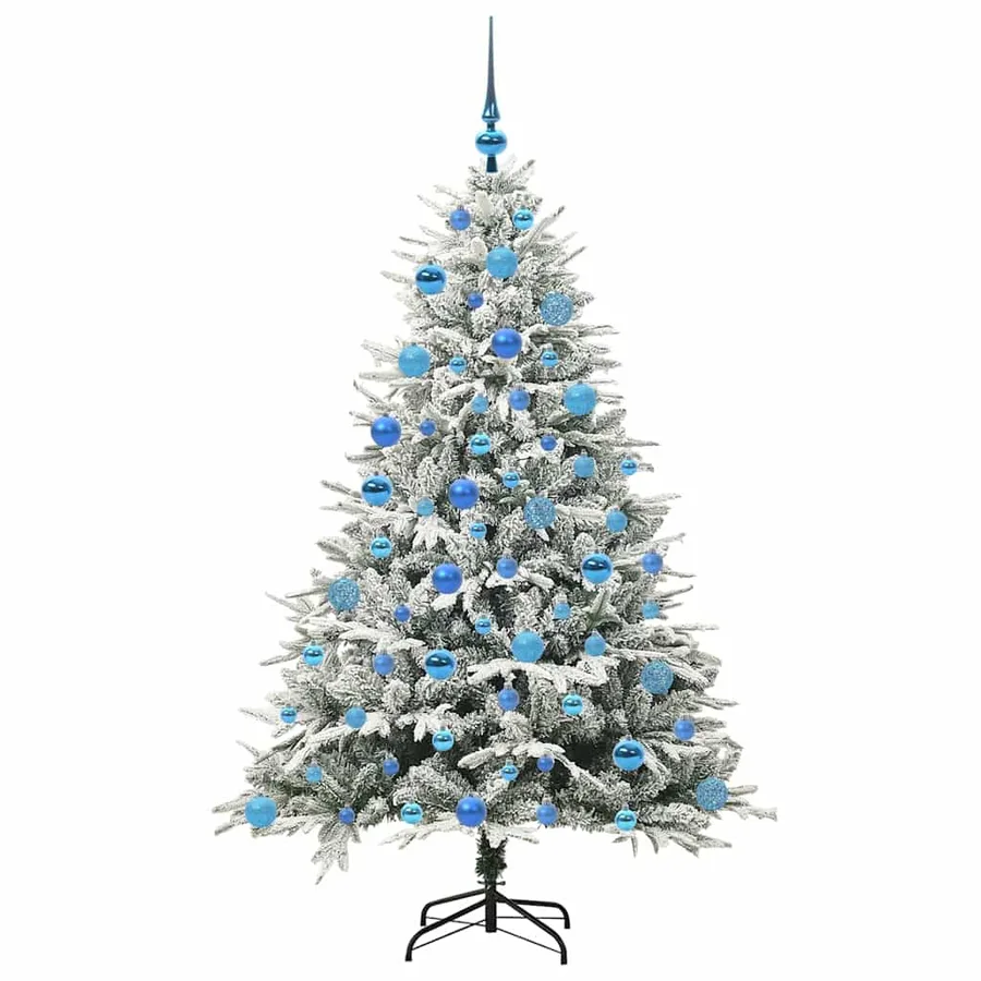 Arbre de Noël artificiel pré-éclairé avec ensemble de boules - 4