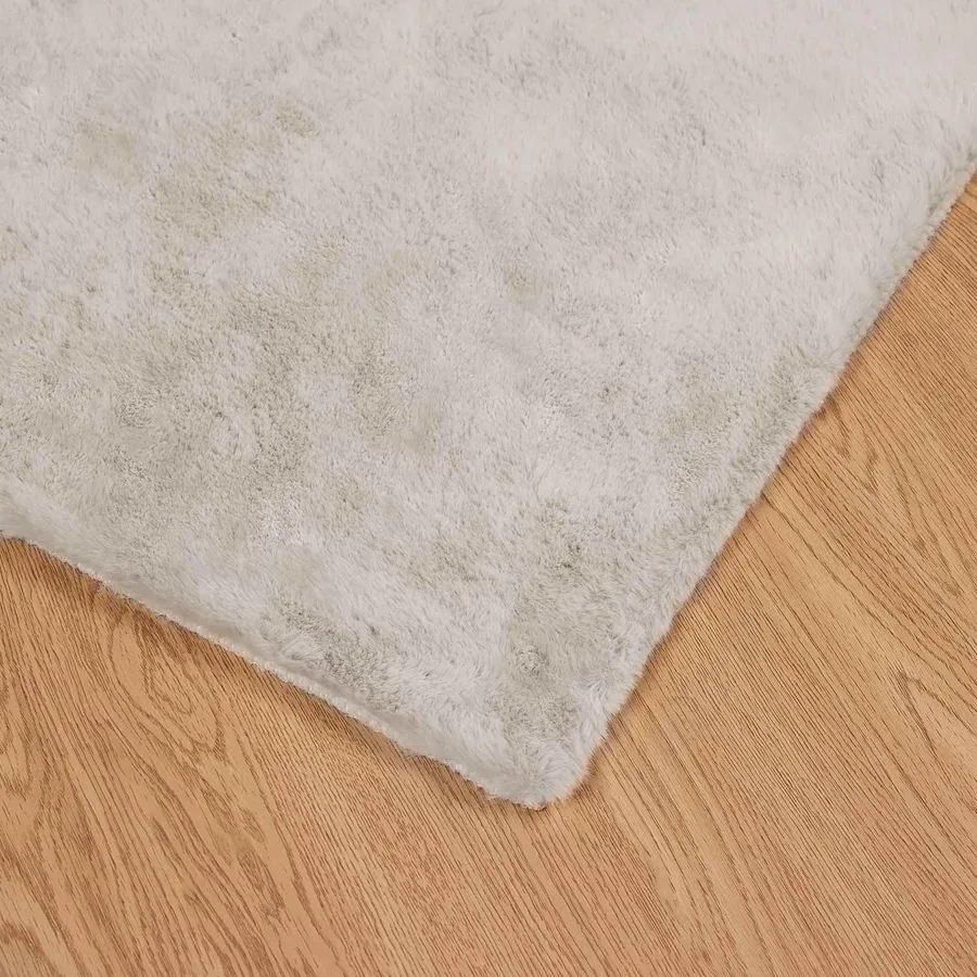 Tapis antidérapant en fausse de lapin OLITE Beige 80 x 150 cm - 7