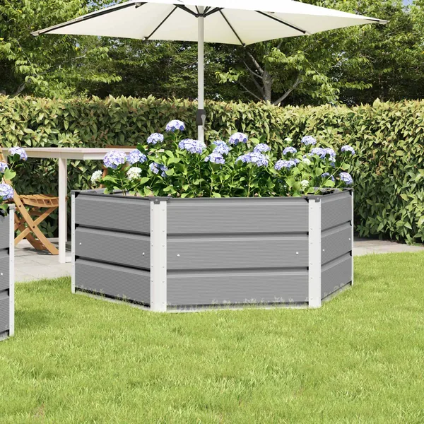 Jardinière Gris clair 129 x 129 x 45 cm Acier
