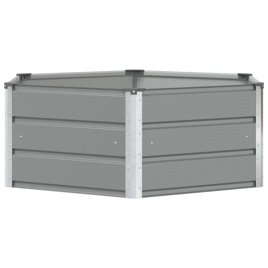 Jardinière Gris clair 129 x 129 x 45 cm Acier - 2
