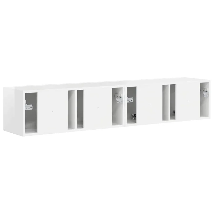 Meuble TV mural 2 pcs Blanc Brillant 78,5 x 31 x 29,5 cm - 9