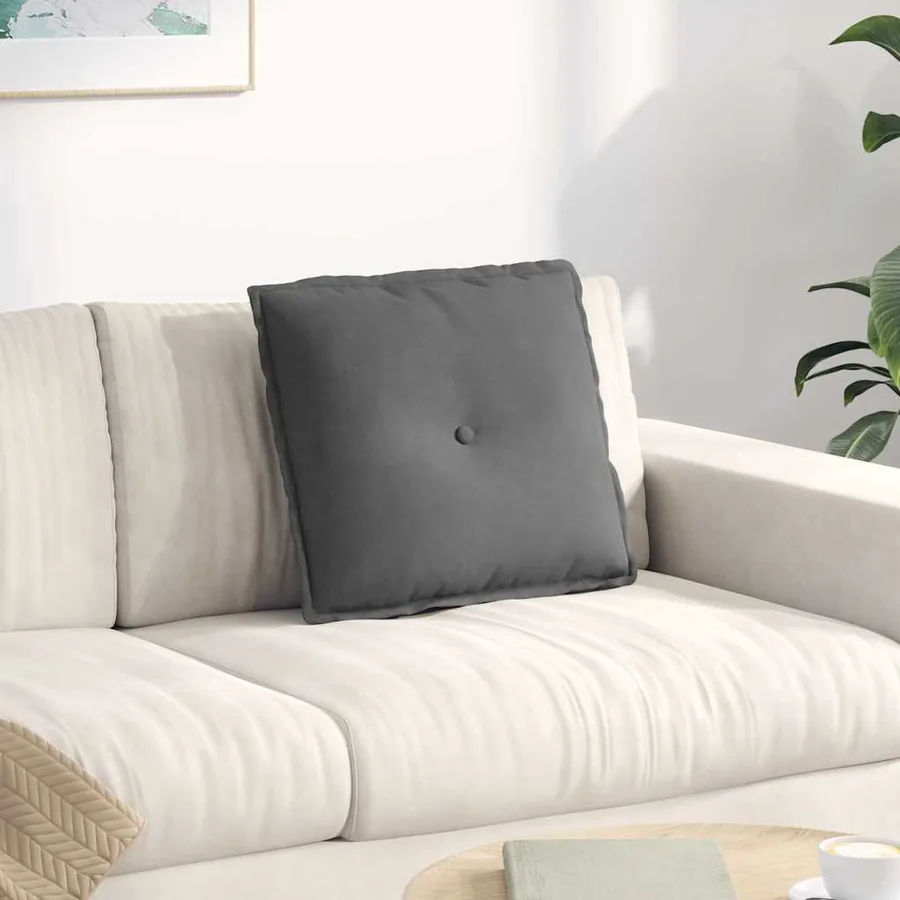 Coussin de Dos Gris foncé 50 x 45 cm Tissu en microfibre