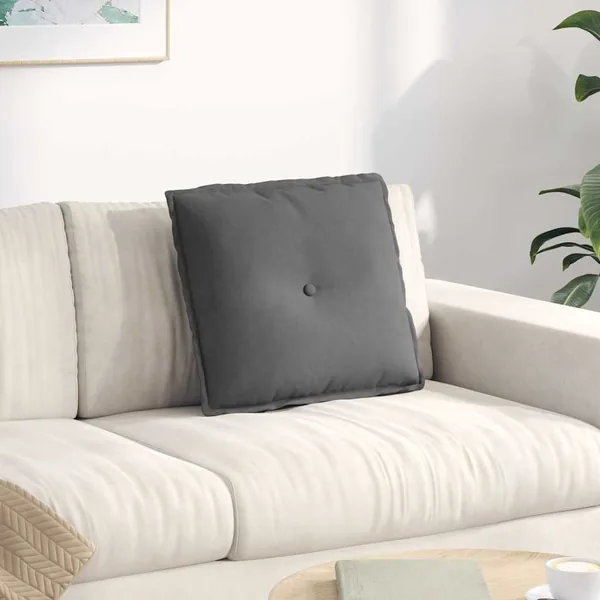 Coussin de Dos Gris foncé 50 x 45 cm Tissu en microfibre