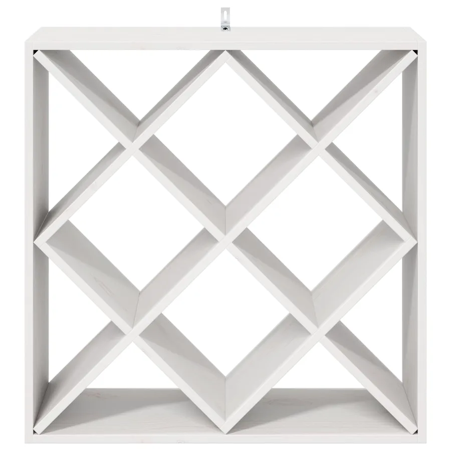 Étagère à vin 2 pcs Blanc 62 x 25 x 62 cm Pin massif - 6
