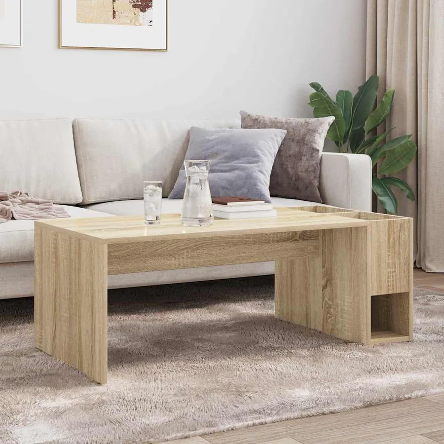 Table basse Chêne Sonoma 101,5 x 50 x 37 cm Bois d'ingénierie - 4