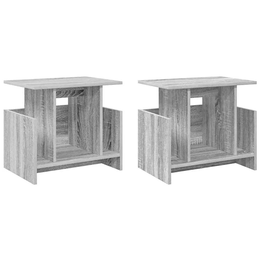 Meuble TV 2 pcs Gris Sonoma 50 x 35 x 45 cm Bois d'ingénierie - 2