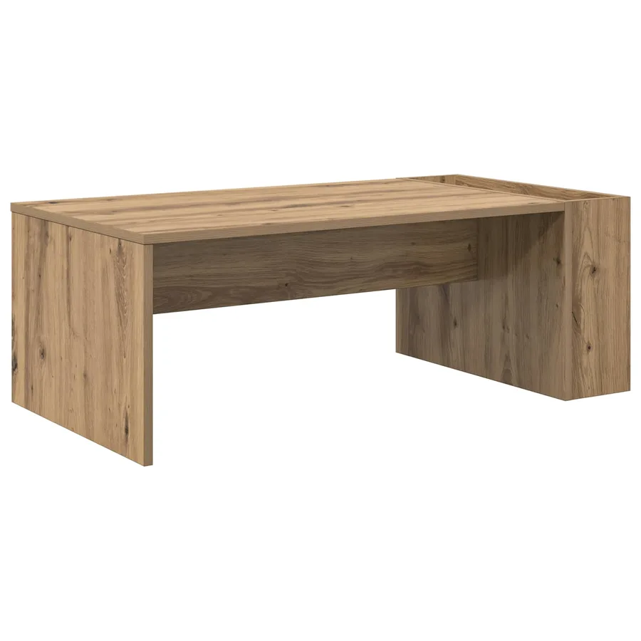 Table basse Chêne artisanal 95 x 50 x 34 cm Bois d'ingénierie - 2