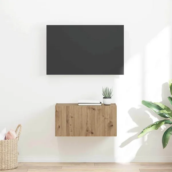 Meuble TV mural 60 x 31 x 29,5 cm Chêne artisan