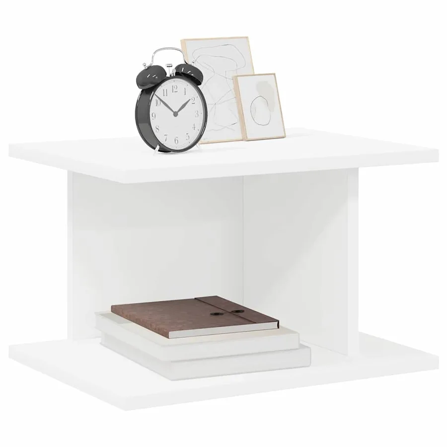 Table de chevet Blanc 40 x 30 x 25 cm Bois d'ingénierie - 3