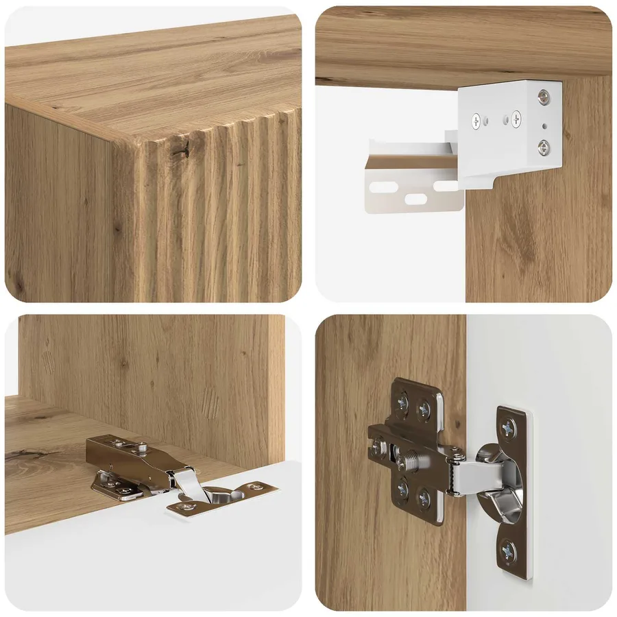 Ensemble de meuble TV mural 4 pcs Chêne artisanal - 8
