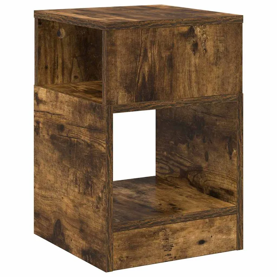 Table d'appoint Chêne fumé 30,5 x 30 x 45 cm Bois d'ingénierie - 2