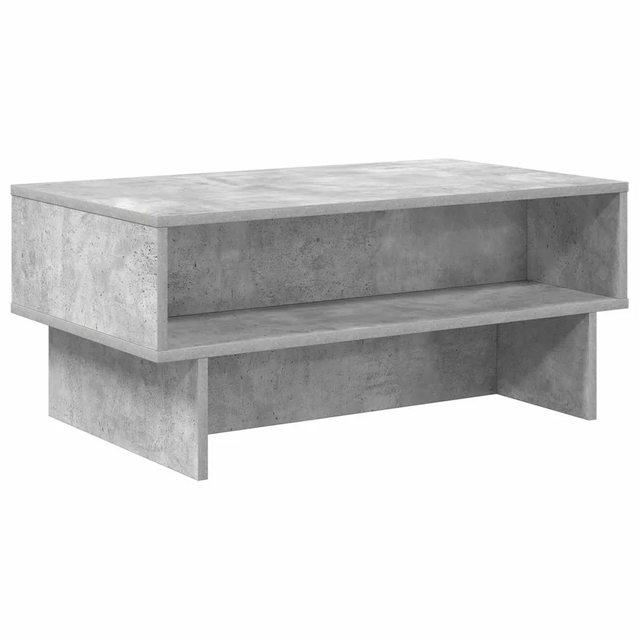 Table basse Gris béton 80 x 46 x 35 cm Bois d'ingénierie - 7