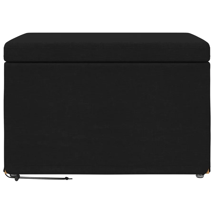 Tabouret Noir 61 x 41 x 40 cm Tissu et bois stratifié - 4