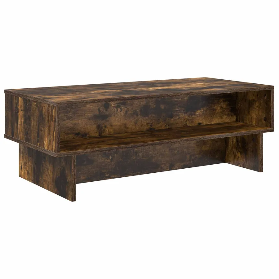 Table basse Chêne fumé 100 x 46 x 35 cm Bois d'ingénierie - 2
