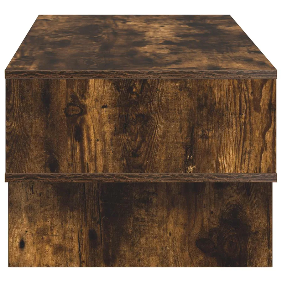 Table basse Chêne fumé 100 x 46 x 35 cm Bois d'ingénierie - 6