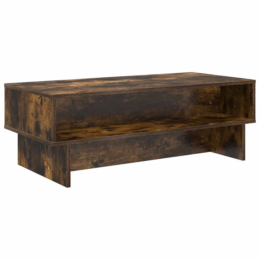 Table basse Chêne fumé 100 x 46 x 35 cm Bois d'ingénierie - 7
